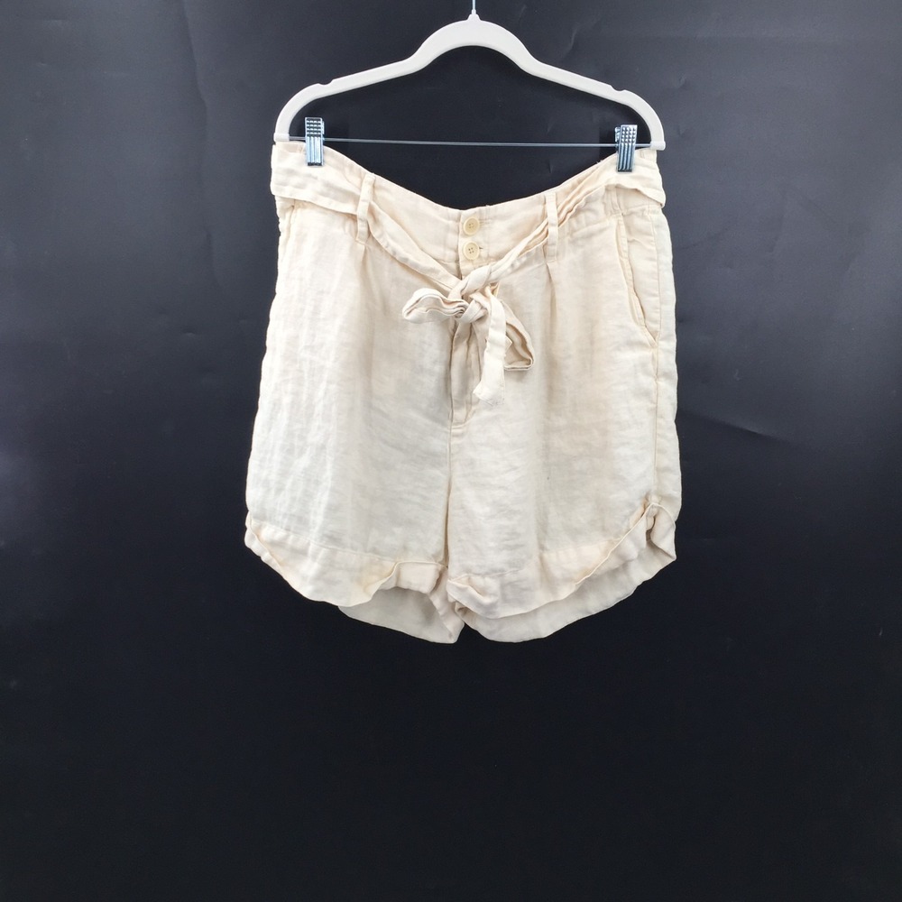 Alex Mill high rise cream Paper Bag Waist shorts boho neutral boho minimalist 16